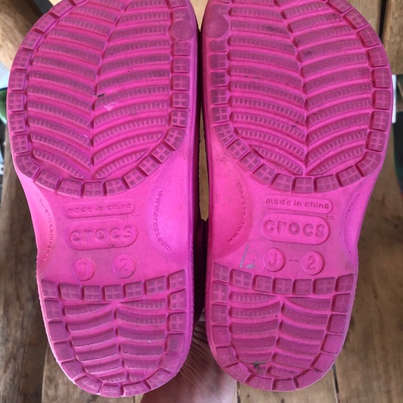 Crocs pink girls shoes sz J2 - Picture 5 of 5